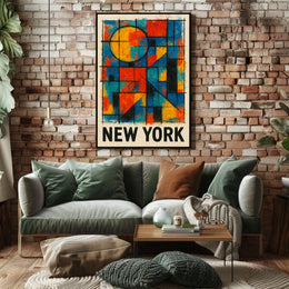 New York Abstract Poster