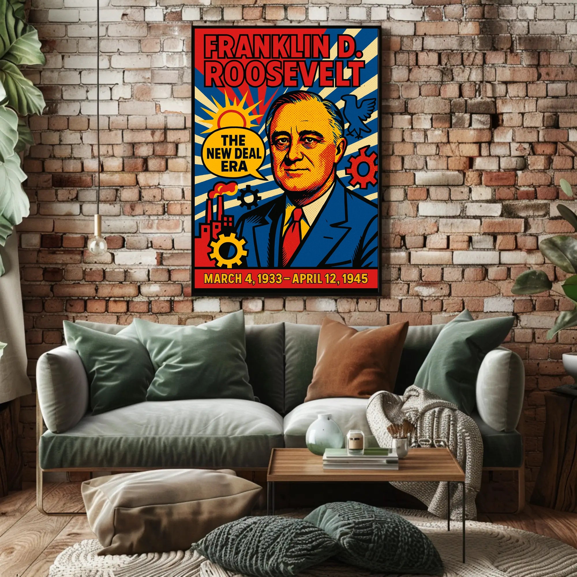 Franklin D. Roosevelt The New Deal Era Poster PosterGoat