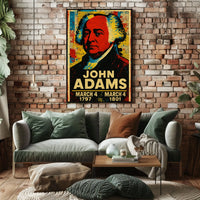 John Adams 2nd President of the United States Street Art Mashup Poster