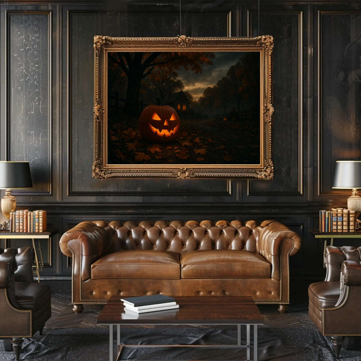 Halloween Night Gothic City Night Collector Poster