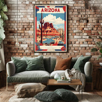 Arizona Desert Vintage Travel Poster