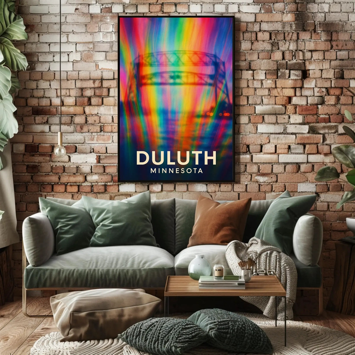 Duluth Minnesota Scenic Wanderlust Digital Painting Poster