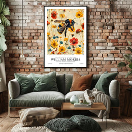 William Morris Vintage Bee Botanical Artistic Poster
