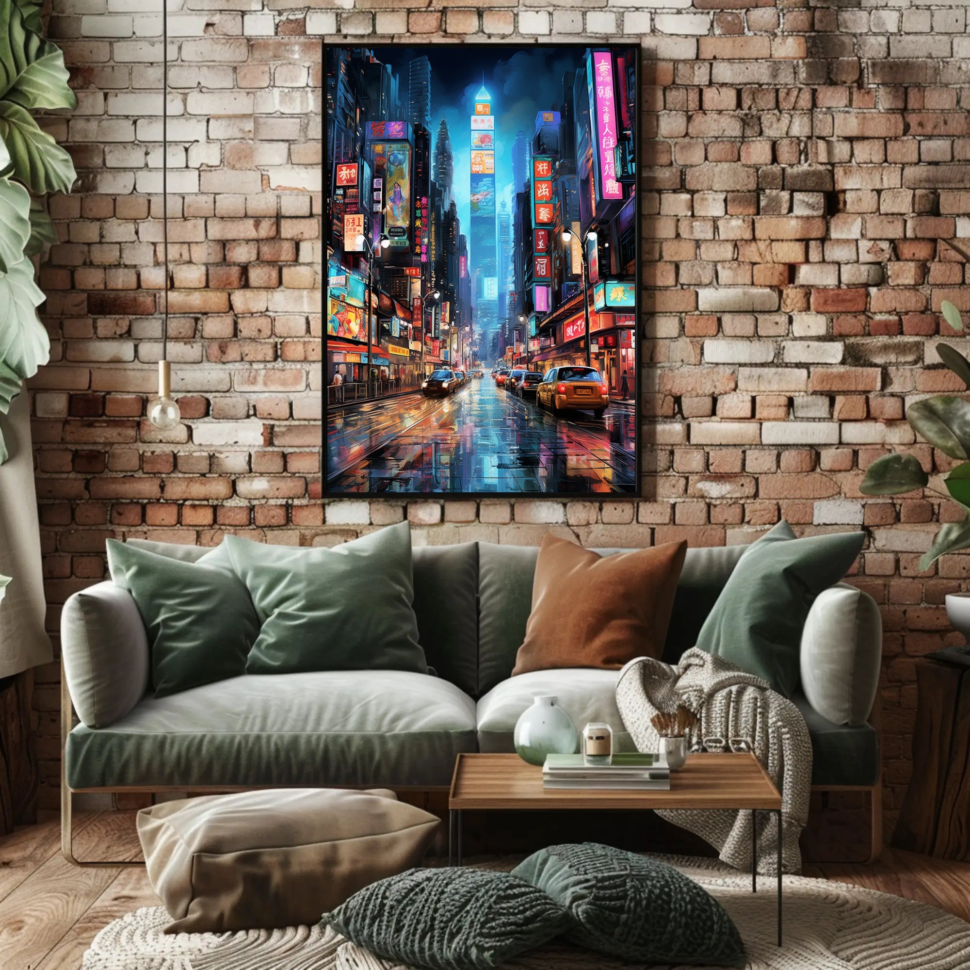 Neon Cityscape Poster