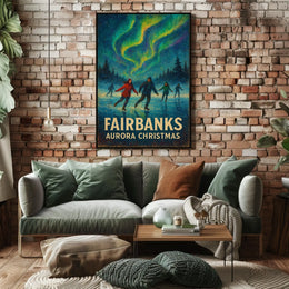 Aurora Christmas Fairbanks Poster