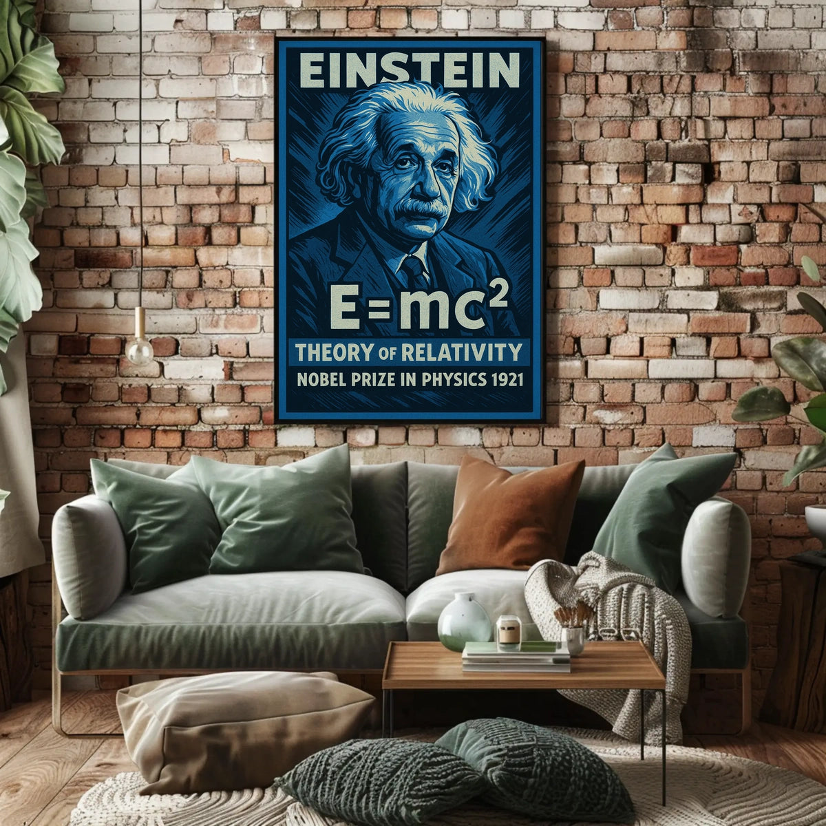 Einstein Relativity Vintage Sci Art Collectors Poster