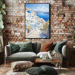 Santorini Grecian Splendor Travel Poster