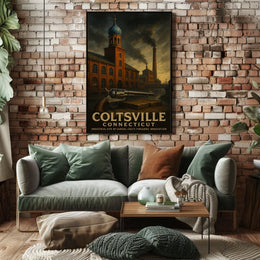 Coltsville, Connecticut Industrial Poster