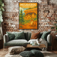 Mesa Verde National Park Rustic Wanderlust Poster