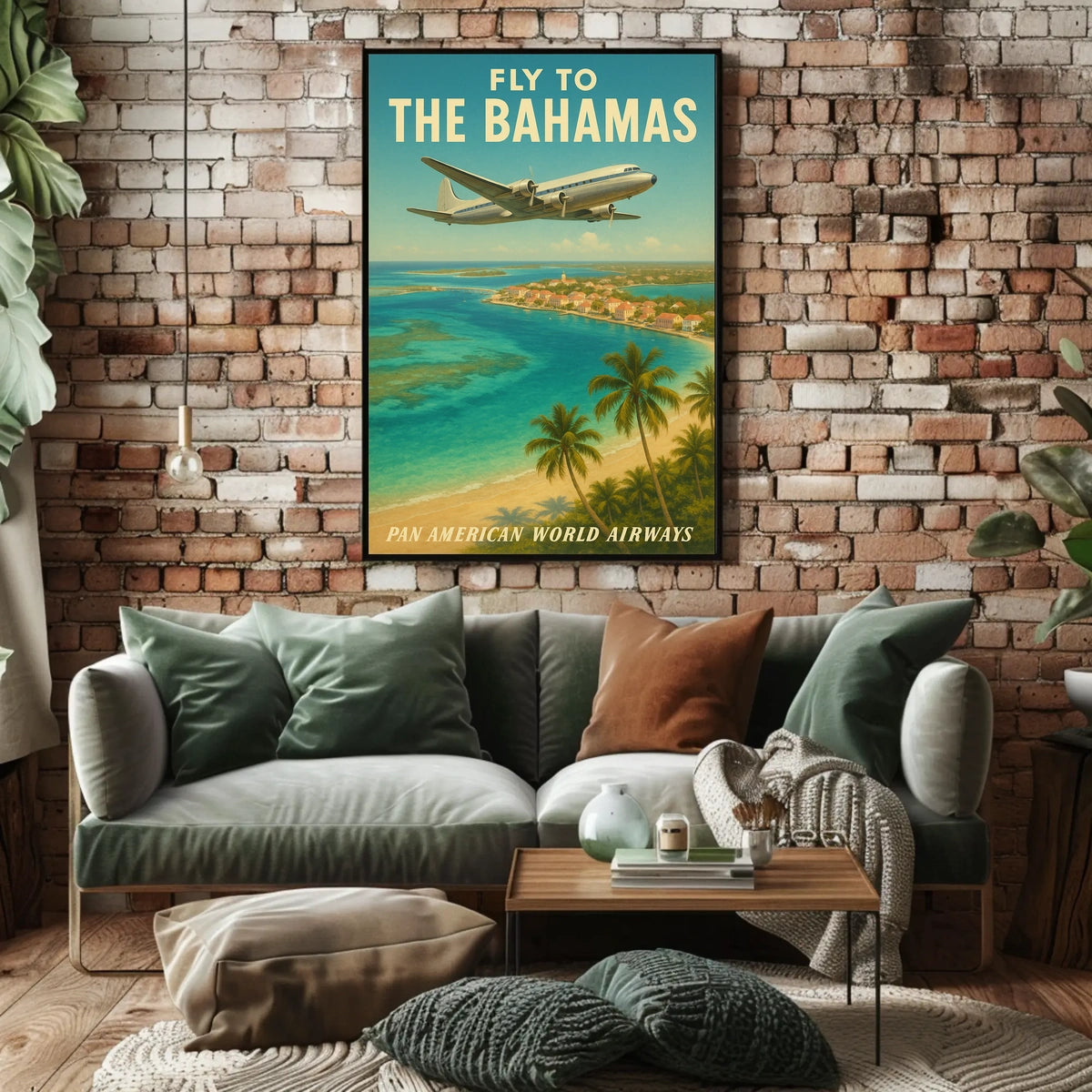 Fly to the Bahamas with Pan American World Airways Poster