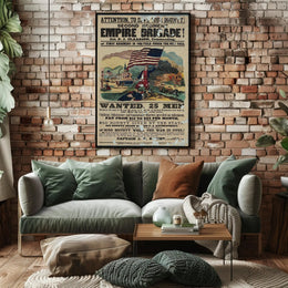 Vintage American Civil War Recruitment Military Recruitment Poster