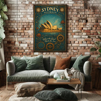 Sydney Coastal Poster Travel Wall Art Print