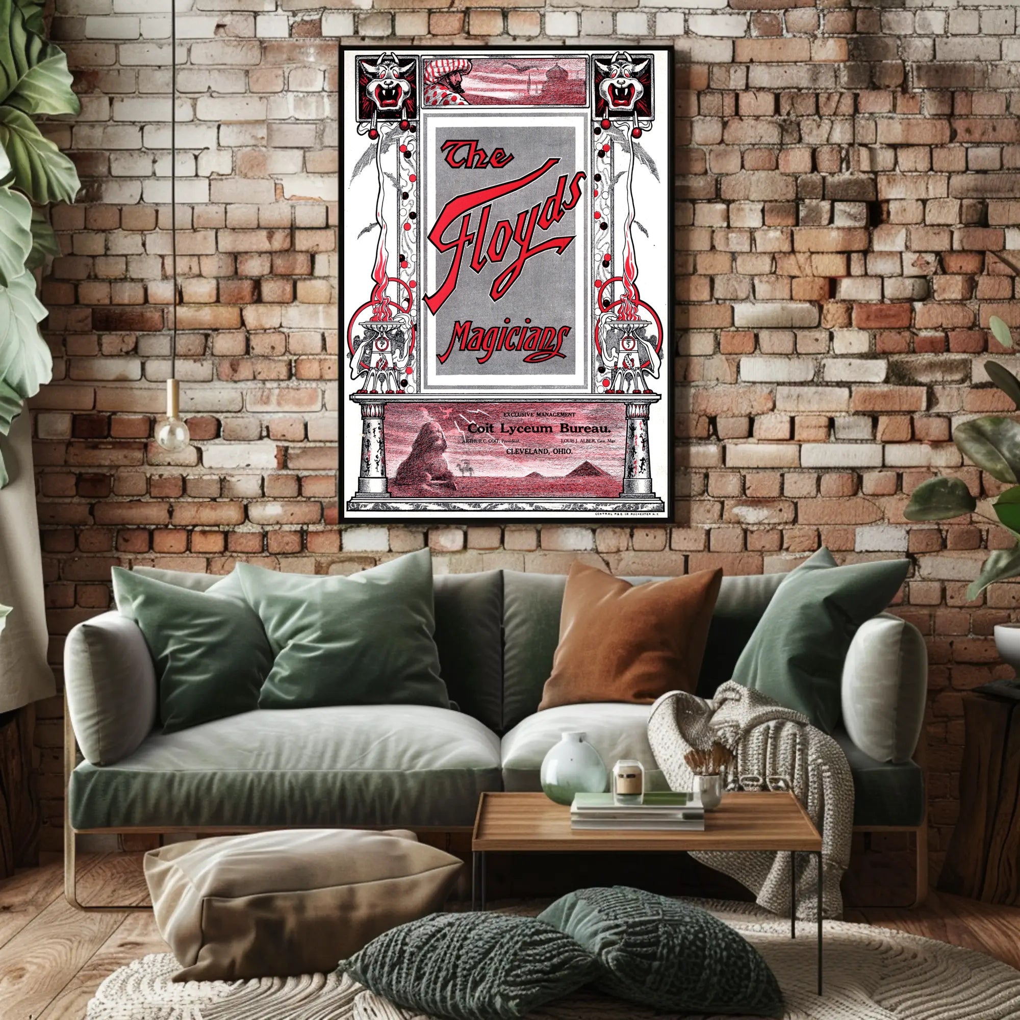 The Floyds Magic Show Art Nouveau Cultural Poster