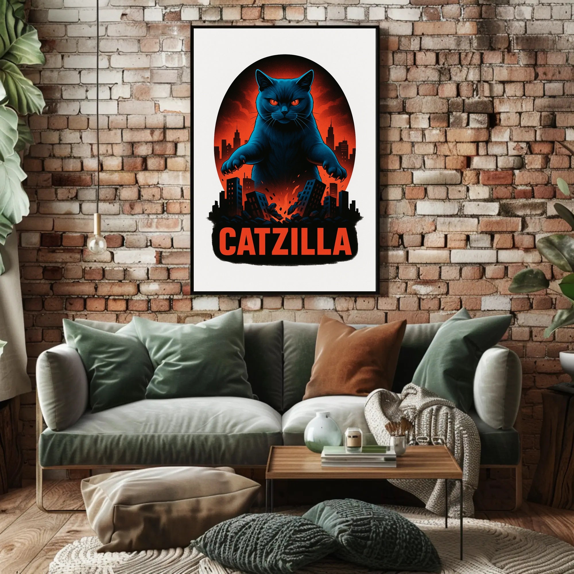 Catzilla Strikes! Poster PosterGoat