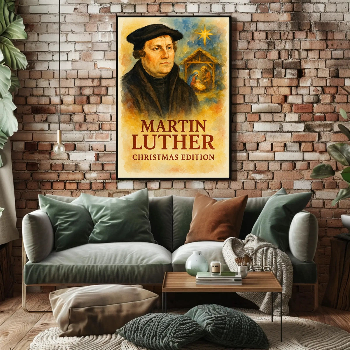 Martin Luther Vintage Christmas Edition Historical Poster