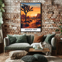 Joshua Tree National Park Vintage Travel Poster