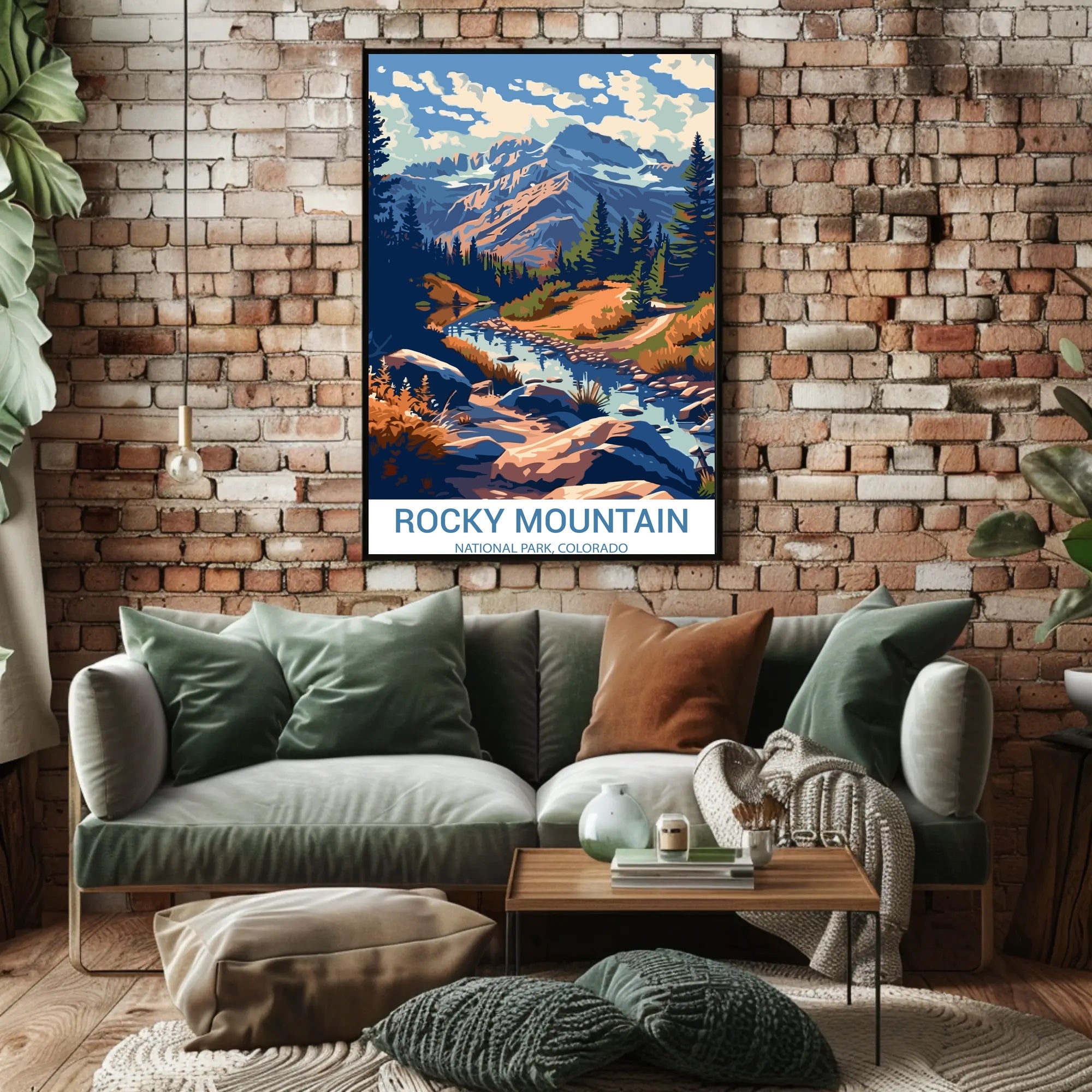 Rocky Mountain Adventure in Vintage National Park Poster