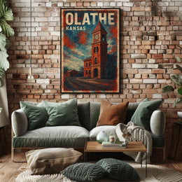 Olathe, Kansas Vintage Railway Vintage Poster