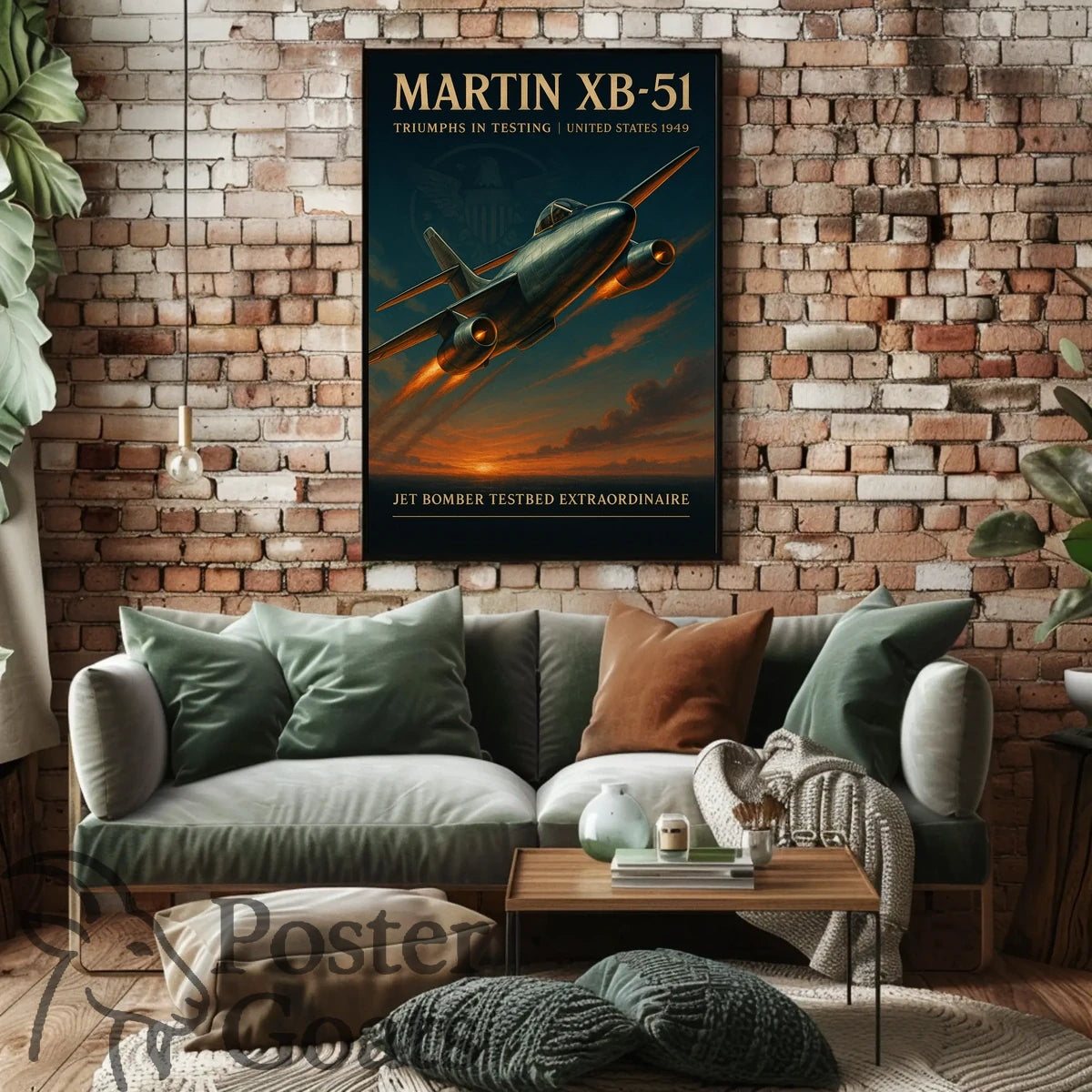 Martin XB-51 Jet Bomber Flight Military Recruitment Poster