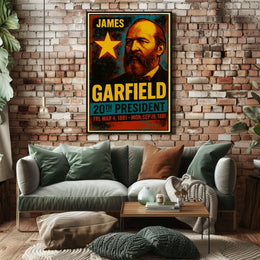 James A. Garfield 20th President of the United States Graffiti Pop Art Poster