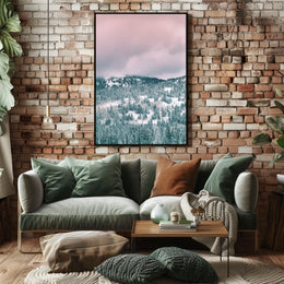Winter Wonderland Landscape with Serene National Park Poster