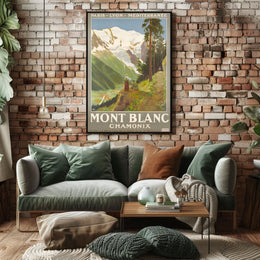 Mont Blanc Chamonix Travel Poster