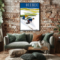 Skiing in Quebec Region Poster PosterGoat