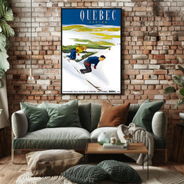 Skiing in Quebec Region Poster PosterGoat