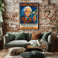 Einstein Relativity Vintage Physics Student Poster