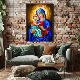 Jesus and Mother Mary Poster