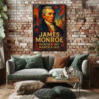 James Monroe 5th President of the United States Glitch Hop Art Poster