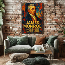 James Monroe 5th President of the United States Glitch Hop Art Poster