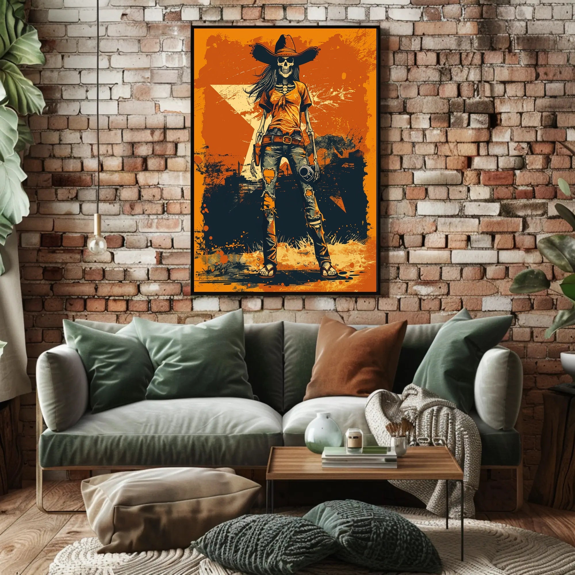 Skeleton Cowboy Poster PosterGoat