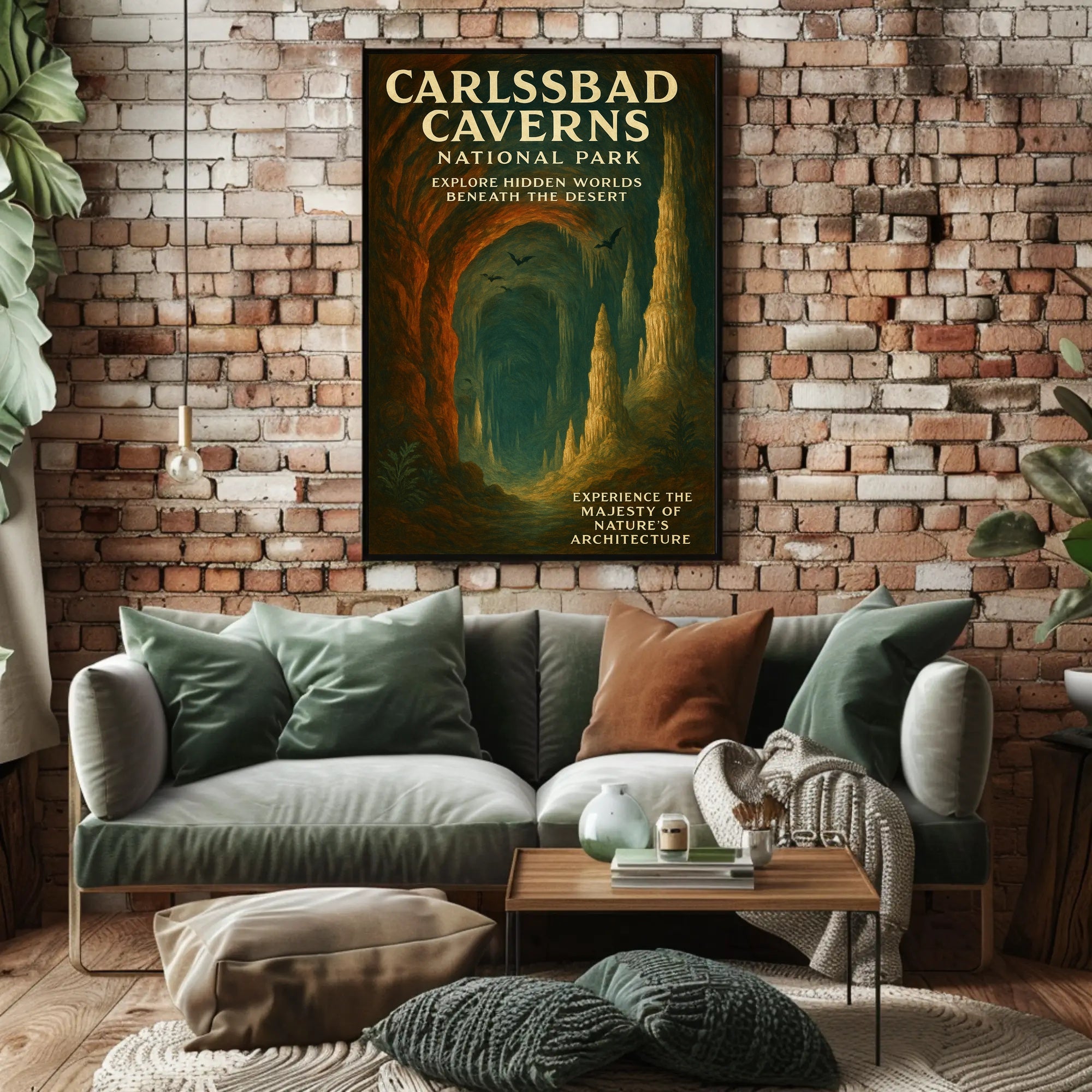 Carlsbad Caverns Vintage National Park Poster