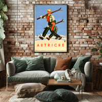 Austria Skiing Promotion Poster PosterGoat