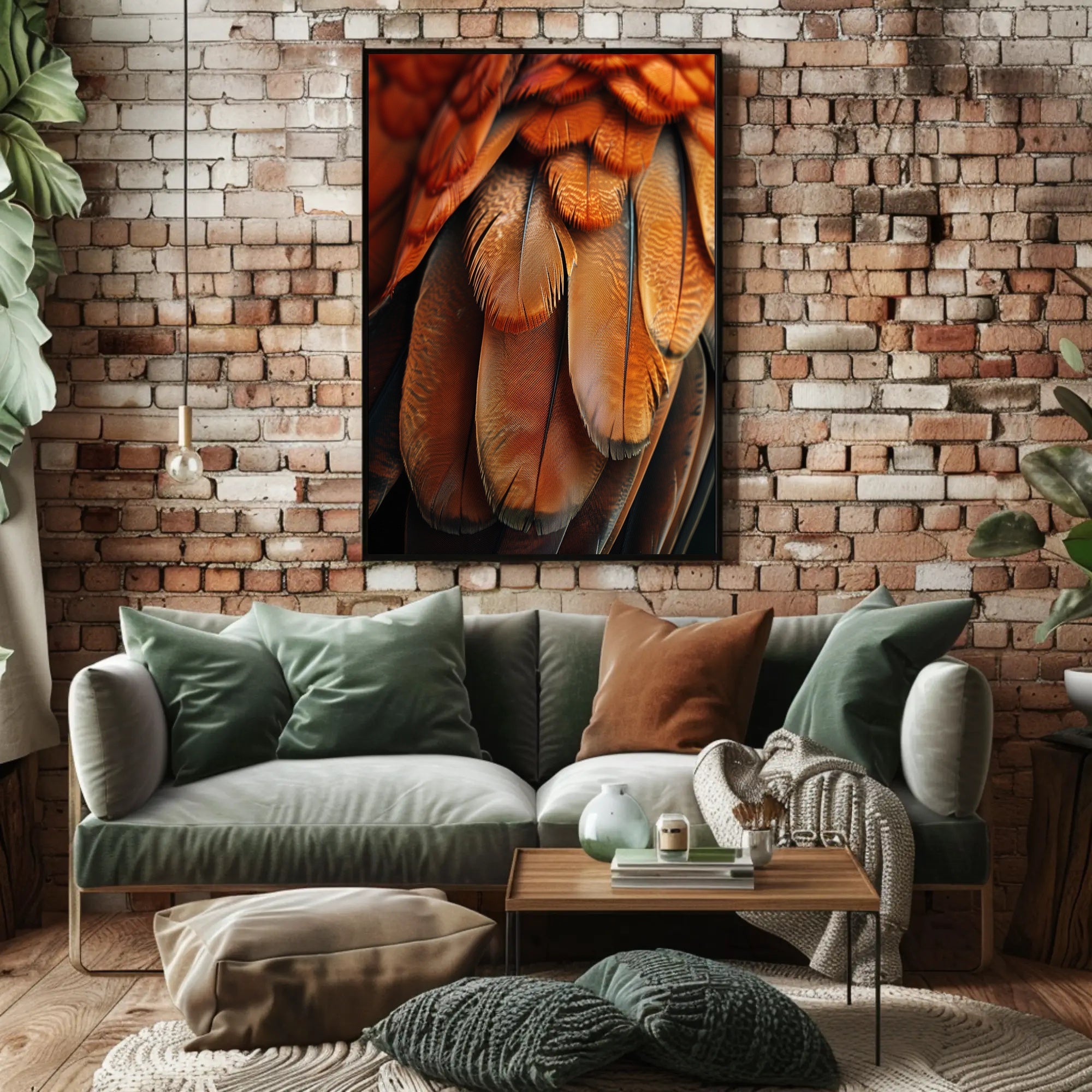 Bird Feather Textures Photorealistic Nature Art Poster PosterGoat