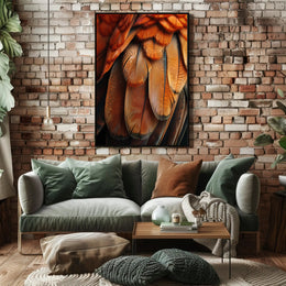 Bird Feather Textures Photorealistic Nature Art Poster PosterGoat