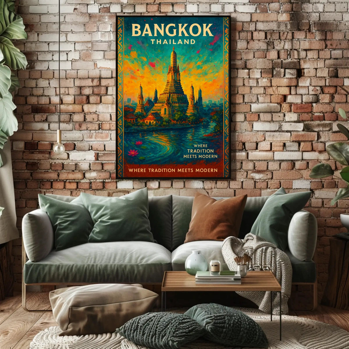 Bangkok Poster Fusion Of Heritage And Innovation Home Decor