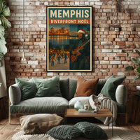 Memphis Riverfront Noël Poster