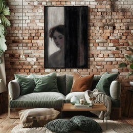 Contemplative Portrait of a Woman - Artistic Poster PosterGoat