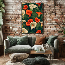 Vibrant Calla Lilies Wall Art Print