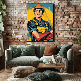 Vintage Futuristic Cityscape Art Deco Poster