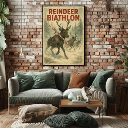 Reindeer Biathlon Poster