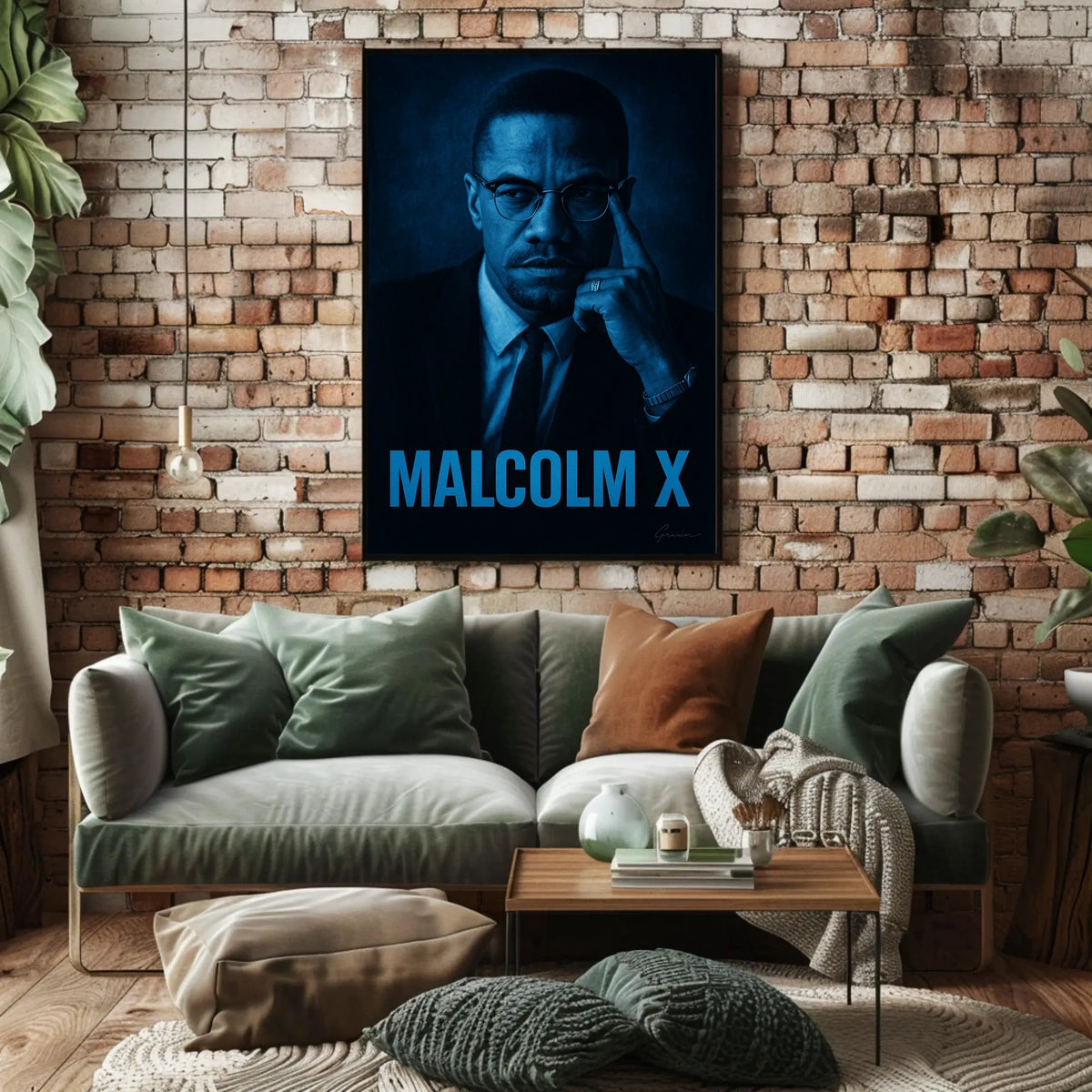 Malcolm X Portrait Poster