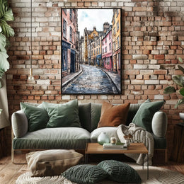 Historic Edinburgh Royal Mile Street Scene UK Poster