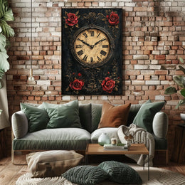Ornate Vintage Clock Art Print - Cultural Heritage Poster