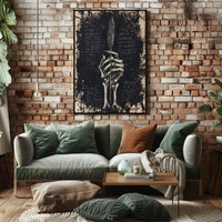 Gothic Skeleton Quill Abstract Artistic or Pop Culture Poster