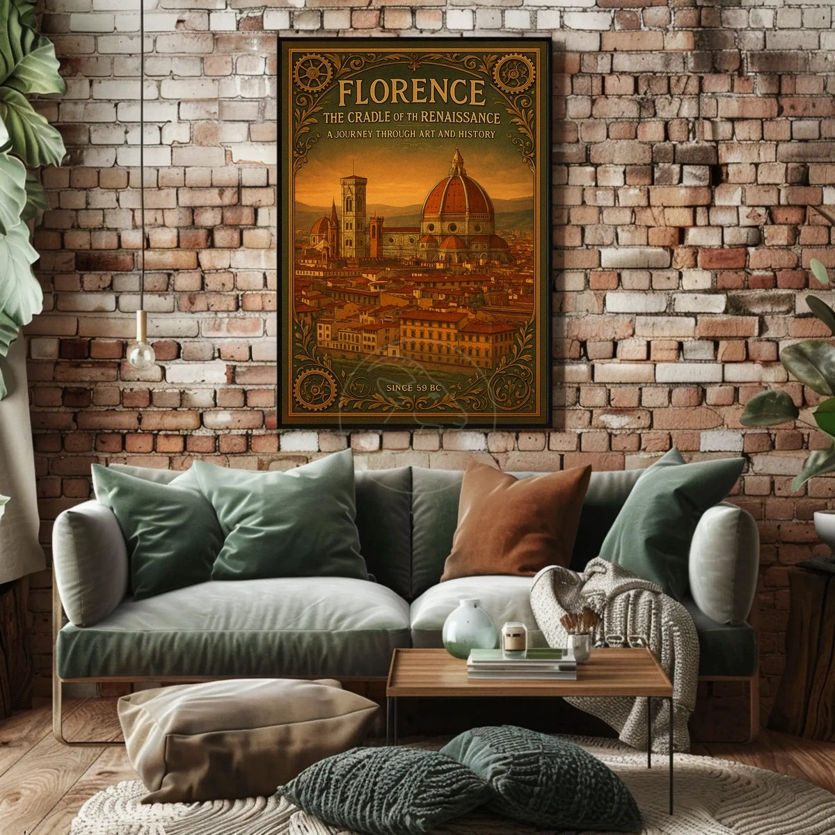 Florence Renaissance Journey Vintage Cultural or Heritage Poster
