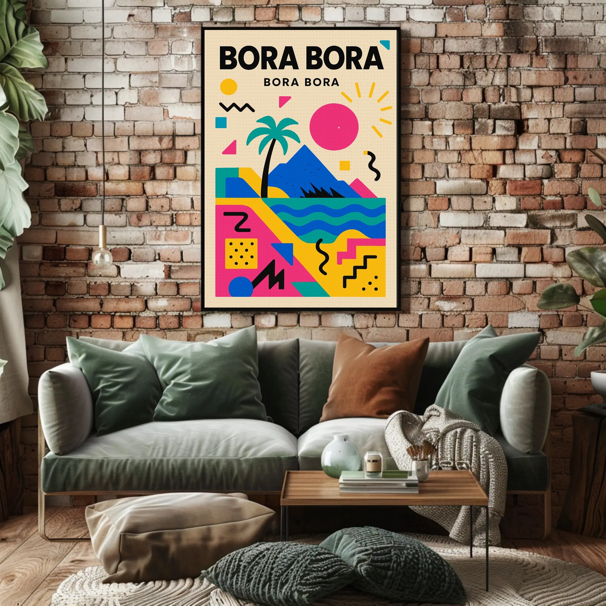 Bora Bora Island Abstract Poster PosterGoat