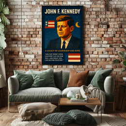 Kennedy Legacy Vintage Patriotic Poster: Leadership & Hope